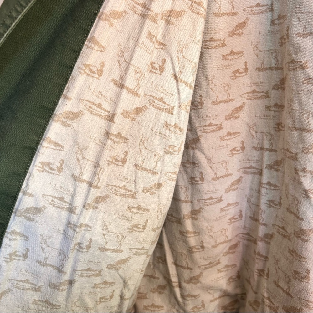 L.L Bean Adirondack Jacket Barn
Chore Green Coat Animal Graphic Lined Women’s L - Picture 8 of 12